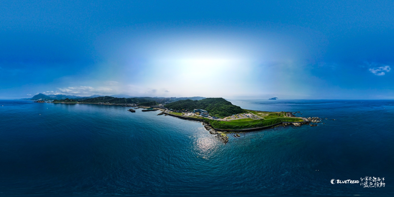 基隆潮境海灣空拍，本身劃為保護區，灣內也設有人工魚礁